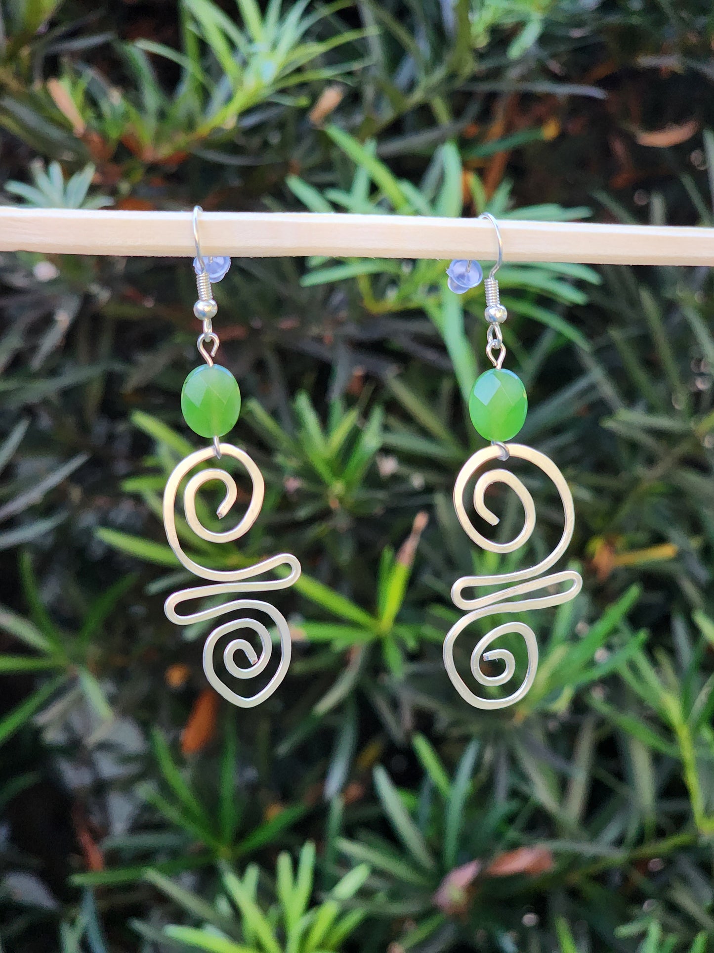 Jade Spiral Earrings