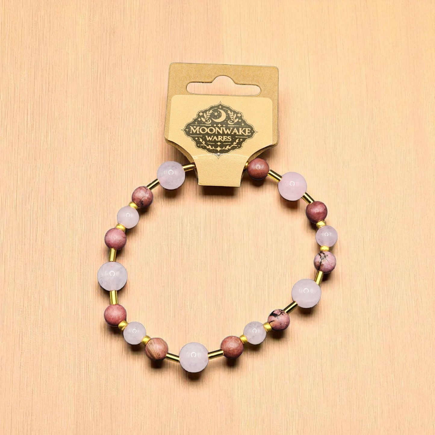 "Love yourself" – Rose Quartz and Rhodonite Bracelet