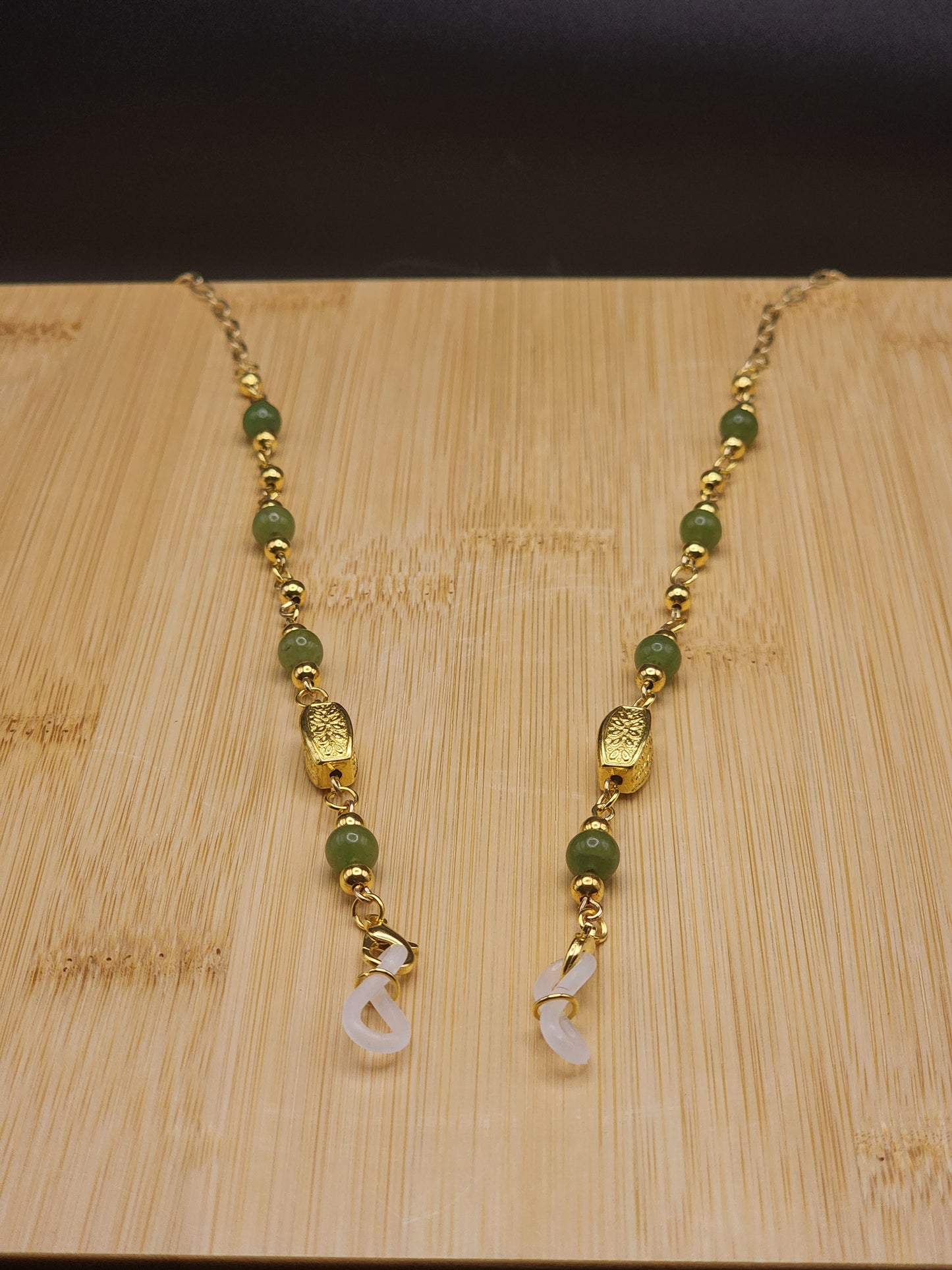 Jade Beaded Eyeglass Chain