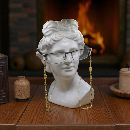 Jade Beaded Eyeglass Chain