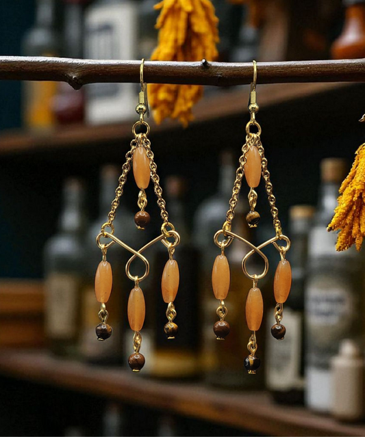 Red Aventurine & Tigers Eye Earrings