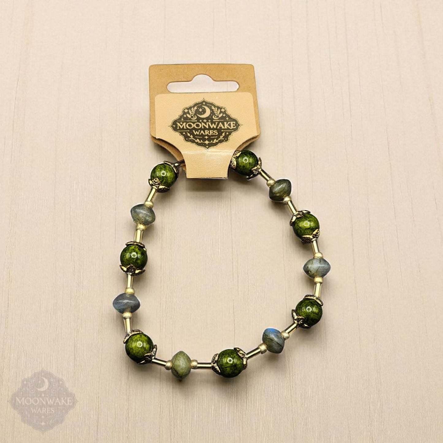 "Warden" – Labradorite & Serpentine Bracelet