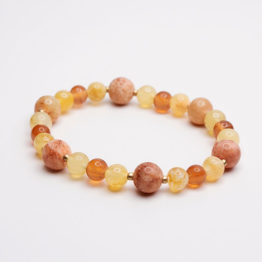 "Golden Dawn" - Light Imperial Jade Bracelet