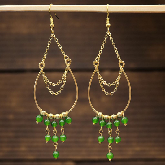 Jade Chandelier Earrings