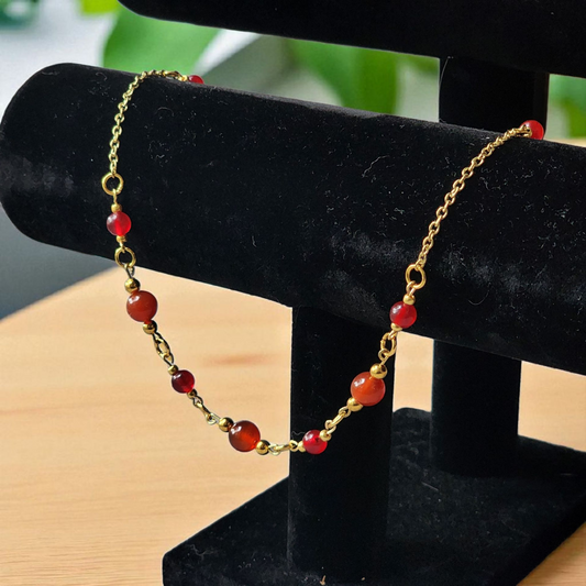 "Vital Spark" – Carnelian Pendant Necklace