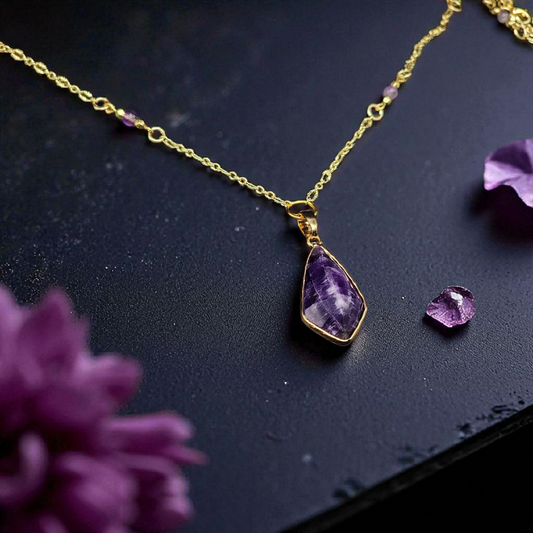 "Tranquil Strength" – Amethyst Pendant Necklace