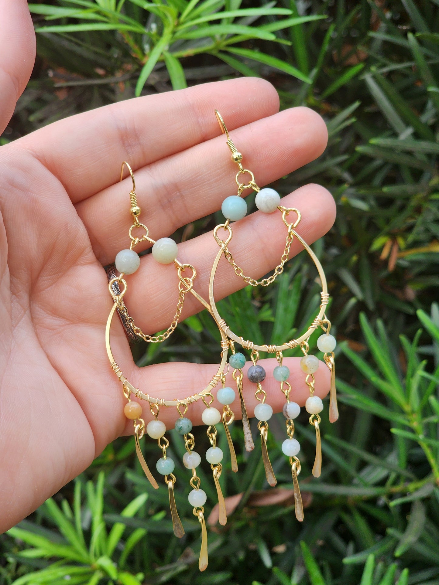 Amazonite Chandelier Earrings