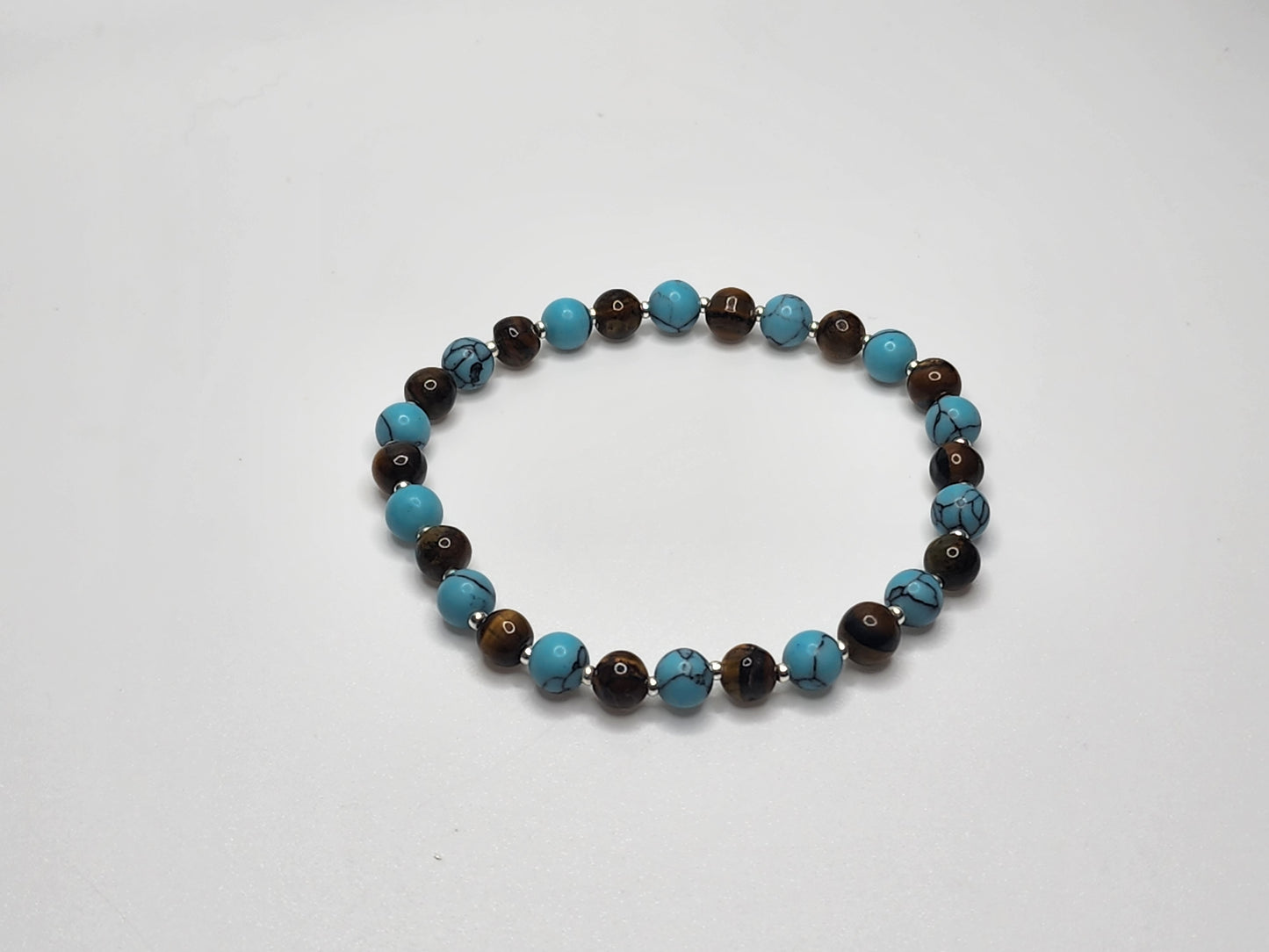 "Grounded Resolve" • Dyed Howlite & Tiger’s Eye Bracelet