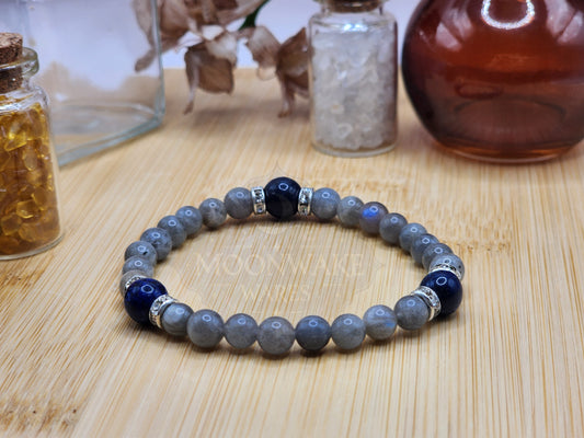 "Visionary Path" – Labradorite & Lapis Lazuli Bracelet
