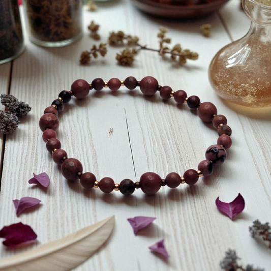 “Heartstone" – Rhodonite Bracelet