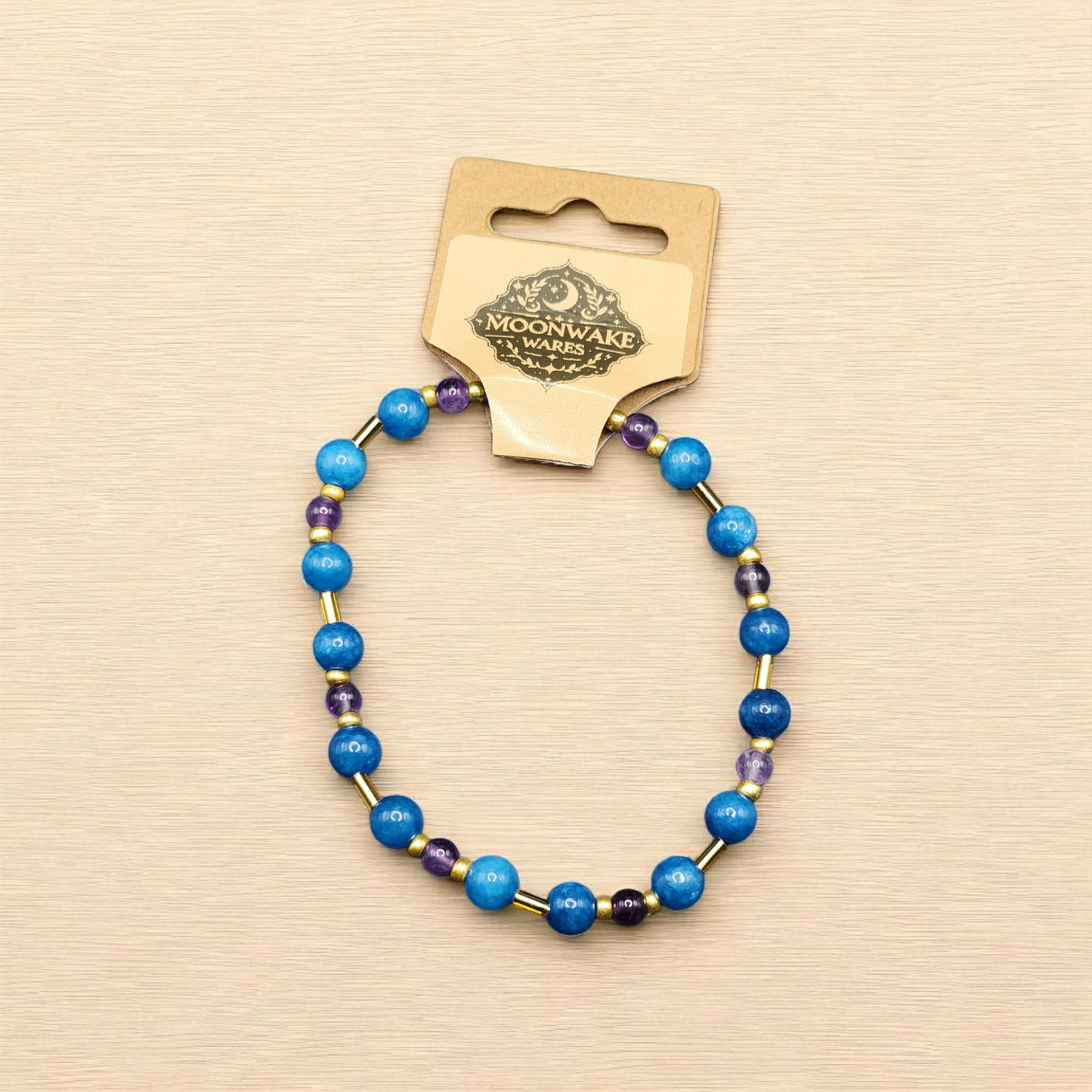 "Calm Insight" – Dolomite & Amethyst Bracelet