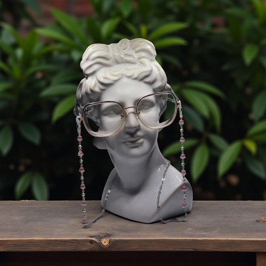 Pink Cat’s Eye Eyeglass Chain