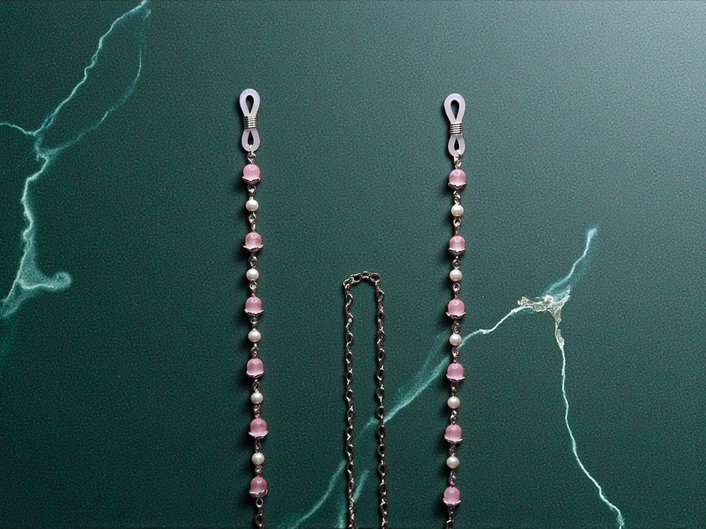 Pink Cat’s Eye Eyeglass Chain