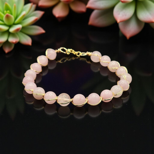 “Heartlight” •  Rose Quartz Bracelet