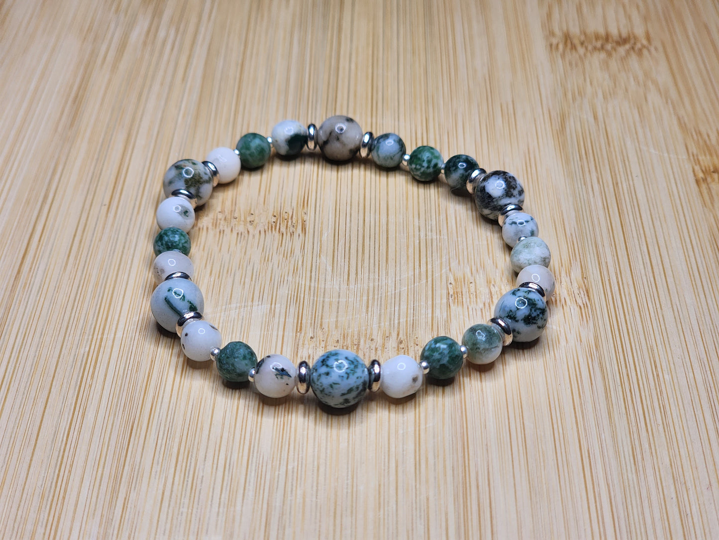 "Roots of Serenity" - Tree Agate Bracelet