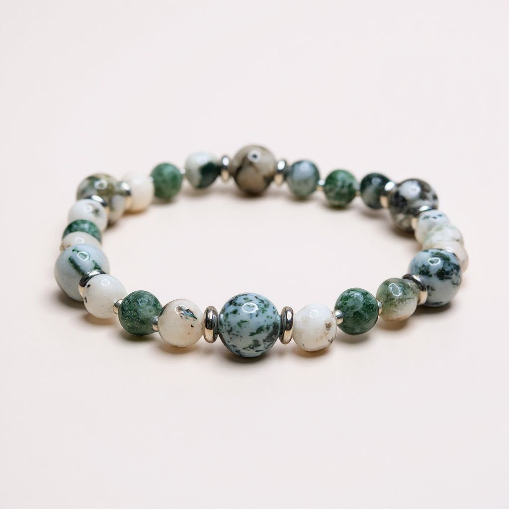 "Roots of Serenity" - Tree Agate Bracelet