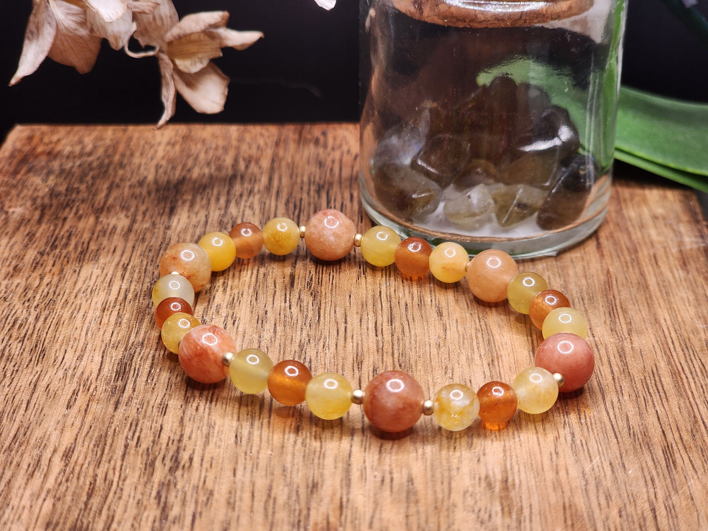 "Golden Dawn" - Light Imperial Jade Bracelet