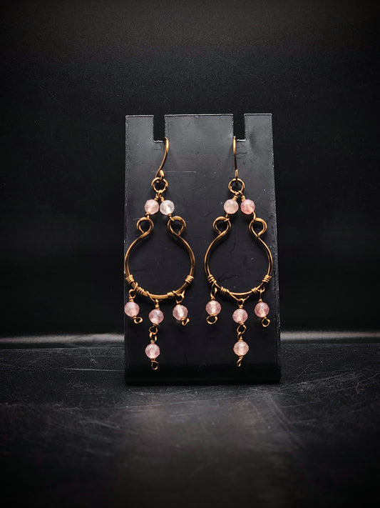 Strawberry Quartz Chandelier